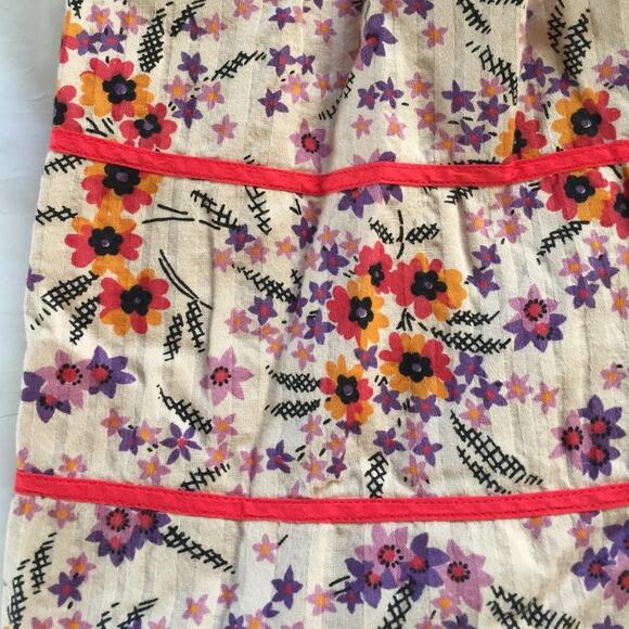 Lux boho cotton full prairie skirt, size 7 - Picture 4 of 4